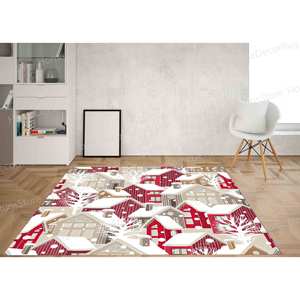 Tapis imprimé paysage : Thème Hiver, Noël, Accent 3D, Petit format extérieur, Tapis Gobelin - Product Image 3