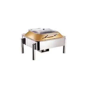 Fünf-Sterne-Hotel Luxus Gold Chafing Dishes Food Warmer Set Buffet Catering Edelstahl hängende Chafing Dish für den Hochzeits gebrauch