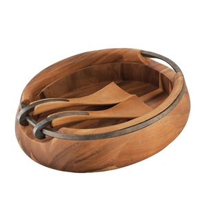 Bol en bois naturel artisanal, articles de mariage, bols de service décoratifs en bois pour la décoration de table, bols en bois véritable faits à la main - Product Image 6
