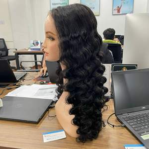 Venta al por mayor 100% Extensiones de cabello Remy vietnamita Peluca de onda profunda de vapor negro natural Gran venta en stock disponible - Product Image 4