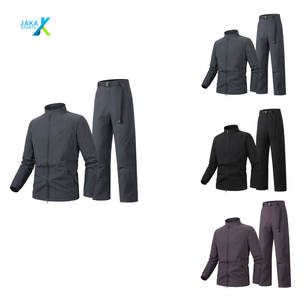 Survêtement d'extérieur en nylon imperméable et léger pour hommes, logo personnalisé, ensemble d'entraînement deux pièces coupe-vent respirant, jogging - Product Image 1