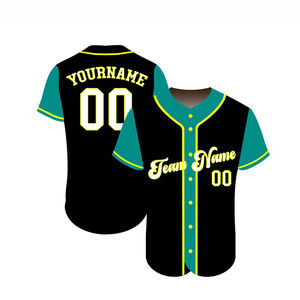 Camisetas de Béisbol/Sóftbol de Poliéster 100% con Estampado por Transferencia de Calor Personalizado de la Mejor Calidad, con Botones, Anti-UV y Transpirables - Product Image 1