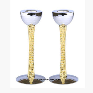 Pares de tres increíbles diseños frondosos de diferentes tamaños portavelas decoraciones de mesa para portavelas para el hogar - Product Image 6