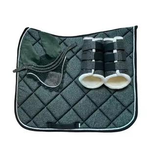 Professional Factory Horse Accessories Saddle <b>Blanket</b> Equestrian Set High End Horse Custom Saddle Pads Set Including Boots - Product Image 2