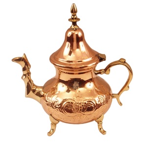 QUALITY COLLECTION Hammered Design Stylish Small <b>Teapot</b> Copper Percolator Hot Trending Hand Engraved Coffee Pot Serving Kettle - Product Image 3