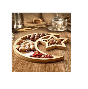 Bandeja de madera para servir postres para invitados, frutas secas en forma de Luna, fabricación de productos de proveedor al por mayor - Product Image 3