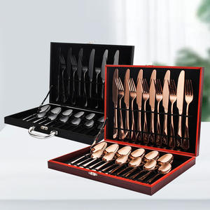 Cuillère en or à motif de fleur colorée Unique, vente en gros, <span class=keywords><strong>72</strong></span> <span class=keywords><strong>pièces</strong></span>, <span class=keywords><strong>vaisselle</strong></span> artisanale, ensemble de couverts arc-en-ciel - Product Image 6