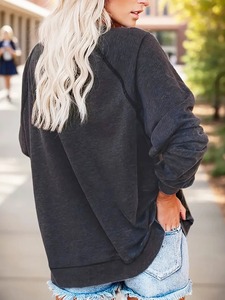 เสื้อสเวตเตอร์พิมพ์ลายดอกไม้โบฮีเมียนสำหรับผู้หญิงมีฮู้ดลำลองคอเสื้อแบบปักพร้อมไหล่สำหรับฤดูใบไม้ร่วง/ฤดูหนาว - Product Image 4