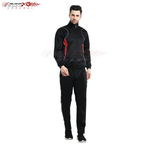 Chándal de poliéster con capucha para hombre, con cremallera completa y pantalones estilo jogger, transpirable, ligero, duradero, para entrenamiento y uso diario. - Product Image 2
