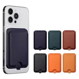 Porte-cartes de visite en cuir Pu pliable et magnétique, support de téléphone portable, vente directe d'usine