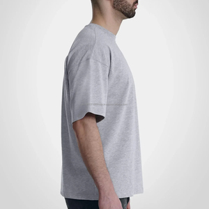 เสื้อยืดคอกลมโอเวอร์ไซส์ผ้าคอตตอน 100% หนัก 240 GSM ล้างสีแบบแอซิดวอช พิมพ์โลโก้ตามสั่ง คุณภาพสูงสำหรับผู้ชาย - Product Image 4
