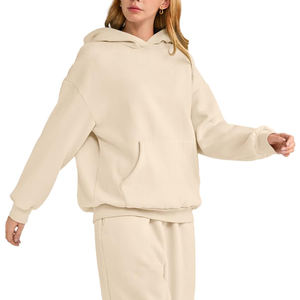 Venta al por mayor de sudaderas con capucha de manga larga con logotipo personalizado para mujer, ropa de moda sólida personalizada, sudaderas con capucha para mujer a la venta en línea - Product Image 3