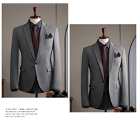 Jas Pria Formal Kantor Bisnis Lipit Berkualitas Tinggi, Bahan Bernapas, Motif Cetak, Grosir Baru Murah, Custom Made 2026