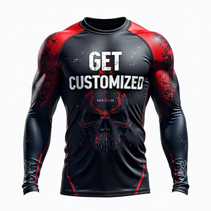 Rash Guard personalizado que ofrece flexibilidad y soporte con tela de grado profesional en opciones de estilo de manga kimono de jiu jitsu - Product Image 6