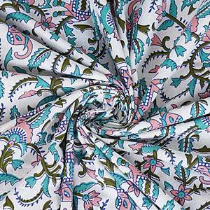 Juego de Sábanas de Algodón Azul con Estampado Jaipuri, 240 Hilos, para Cama Doble, 2 Fundas de Almohada, Ecológicas, 100% Algodón, para el Hogar, 3 Piezas, 6 Piezas - Product Image 4