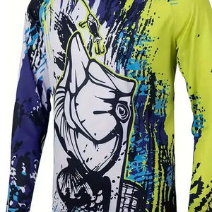 Camisetas de Pesca Sublimadas de Manga Larga, 100% Poliéster Spandex, Precio Económico, Venta al Por Mayor, Más Vendidas - Product Image 6