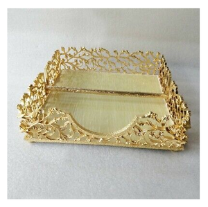 Brass Tissue Holder Stand Customized Logo Simple High Quality Brass Napkin Holder At Best price - Product Image 2