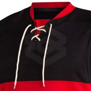 Maillot de hockey sur glace personnalisé pour hommes en vrac maillot de sport avec nom d'équipe personnalisé en stock - Product Image 2
