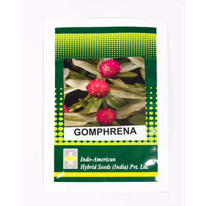 Semillas Híbridas Indo-Americanas (India) Pvt. Mezcla de Semillas de Gomphrena Qis Mix, 25 Semillas, Color Rosa - Product Image 1