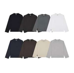 เสื้อผ้าแนวสตรีทสไตล์วินเทจแขนยาวทรงโอเวอร์ไซส์ผ้าฝ้ายพิมพ์ลายกราฟิกเส้นใยไม้ไผ่100% ขนาดใหญ่พิเศษไม่มีลายสำหรับทุกฤดูกาล - Product Image 5