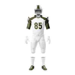 Conjunto de uniforme de entrenamiento de fútbol sublimado totalmente personalizado, Conjunto de camiseta y pantalones de fútbol americano de poliéster 100% para hombres - Product Image 5