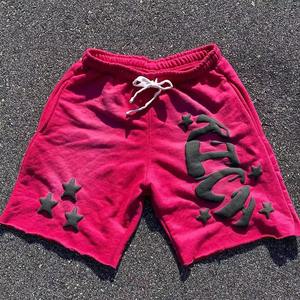 กางเกงขาสั้นซับเหงื่อผ้าฝ้าย100% วินเทจออกแบบได้ตามต้องการพิมพ์ลายจอ3D ชุดกีฬาพลัสไซส์ขายตรงจากโรงงานขายส่ง XS - Product Image 2