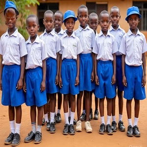 Uniforme Escolar de Alta Calidad, Camisa Blanca de Manga Corta Unisex para Niños, Tallas Personalizadas, Poliéster/Algodón, 5-7 Días - Product Image 2