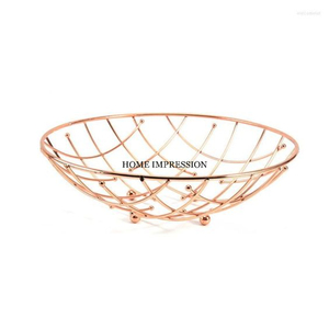 Modern Kitchen Fruit Bowl Wire Basket Shiny Iron Made <b>Storage</b> Food Organizer Holder Metal Wire Fruit Bowl Kitchen Organizer - Product Image 4