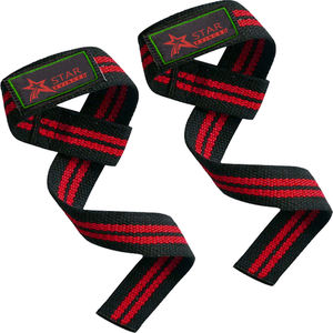 Customized Cotton Wrist Straps Gym Fitness Padded Support Weightlifting Hand Lifting Straps Strength <b>Training</b> Exercise <b>Equipment</b> - Product Image 6