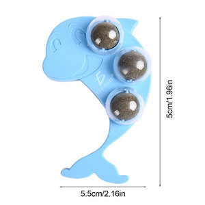 Palla Interattiva Ecologica a Forma di Delfino con Erba Gatta 5cm - Giocattolo per Gatti per Divertimento Felino Garantito - Product Image 1