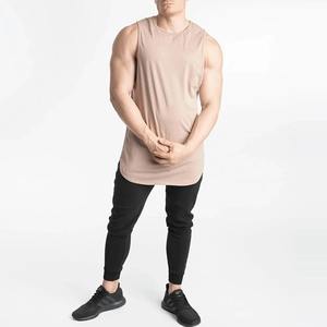 Débardeur de sport pour homme d'été, coupe ample, longueur longue, coton, ourlet incurvé, sans manches, taille XL, polyester, style musculation, impression par sublimation - Product Image 4