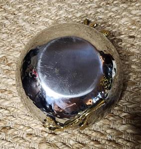 Modern <b>Silver</b> Finished Decorative <b>Bowl</b> With Gold Bird Accent For Tabletop Decor Festive Display And Elegant Interiors - Product Image 6