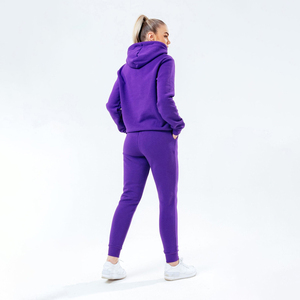 Conjunto de chándal personalizado de 2 piezas de algodón de gran tamaño para mujer, conjunto de entrenamiento que incluye sudadera, pantalones de chándal, conjunto de chándal de salón - Product Image 2