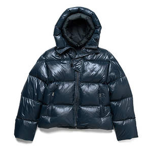<b>Men</b> Women <b>Canvas</b> Stand Collar Puffer <b>Jacket</b> Shiny Parka Quilted Padded Coat Warm Outwear Winter Regular - Product Image 1