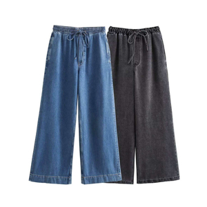 Venta al por mayor, pantalones vaqueros de talla grande para mujer, pantalones vaqueros de cintura alta con curvas, pantalones vaqueros ajustados elásticos para Boutique de moda 2025 - Product Image 1