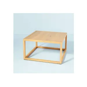 Tables basses Petite Table de salon carrée Tatami Table à thé en bois massif avec lèvre de fenêtre