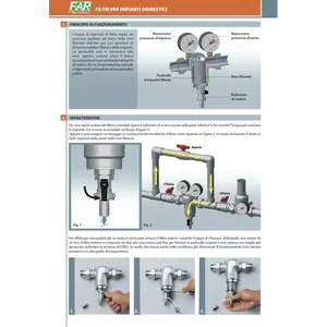 Filtre de système Far 3943 1 pouce en acier inoxydable chromé à haut débit avec raccords mâle-mâle et raccord pour manomètre - Product Image 4