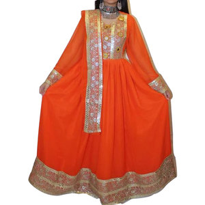 Banjara-vestido Tribal de buena calidad, para Eid, color sólido, bordado con cuello redondo - Product Image 1