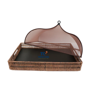 Best-seller Plateau de service en jonc de mer avec housse en lin pour le ramadan et les vacances de l'Aïd - Product Image 4