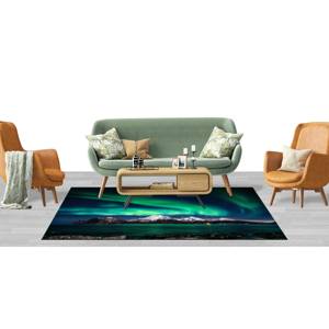 Alfombra Estampada Aurora - Diseño de Aurora Boreal para Decoración del Hogar, Alfombra Delgada No Tejida - Product Image 3