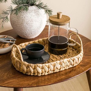 Bandeja ovalada de jacinto de agua, contenedor de almacenamiento, bandejas decorativas para servir, de un productor de Vietnam. - Product Image 5