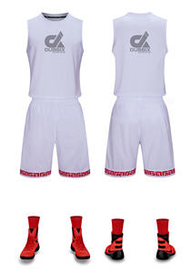 Ensemble de vêtements de sport d'été pour hommes, maillot de basket respirant personnalisé avec logo brodé et sublimé - Product Image 2