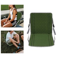 Chaise d'extérieur compacte, coussin de siège de stade imperméable, support dorsal, sièges de plage avec sangles réglables pour le camping, les pique-niques, les sports