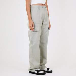 Ropa informal de diseño personalizado para mujer, pantalones de cintura alta con bolsillos laterales, pantalones Cargo ligeros a prueba de viento para verano - Product Image 3