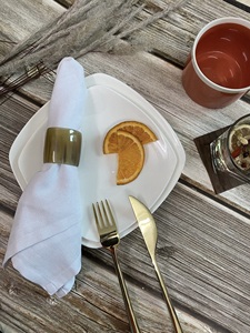 Porte-serviettes en corne de buffle, forme ronde, porte-serviettes pour hôtels de luxe, restaurants et tables de mariage, haute qualité - Product Image 4