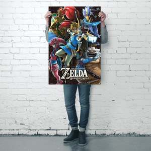 Modern Style the Legend of Zelda Breath of the Wild <b>Poster</b> Black Frame Wall Decor Paper <b>Poster</b> - Product Image 3