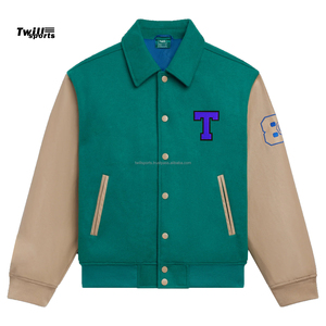 Veste de baseball varsity pour homme en polyester/coton de haute qualité, personnalisée, en tissu sergé, pour l'hiver, avec broderie, chauffante et respirante - Product Image 1