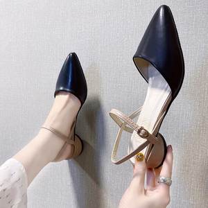 Zapatos Mary Jane de Estilo Francés para Primavera y Verano, Zapatos Planos de Cuero con Suela Gruesa de Estilo Británico Retro, Zapatos de Tacón Alto Dulces y Elegantes - Product Image 3