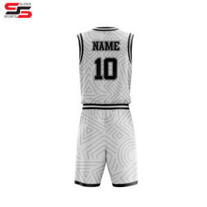 Kit de uniformes de baloncesto, uniformes de baloncesto sublimados, camisetas, pantalones cortos, aparejos bordados, uniformes de baloncesto de sarga - Product Image 2