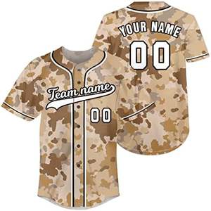 Nueva camiseta de béisbol personalizada para hombres, mujeres y jóvenes, estampado de camuflaje transpirable, ropa deportiva personalizable con nombre y número - Product Image 1